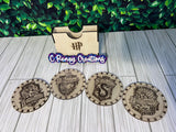 Hp Wooden coasters