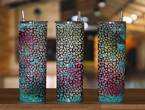 Glitter Rainbow Leopard 2
