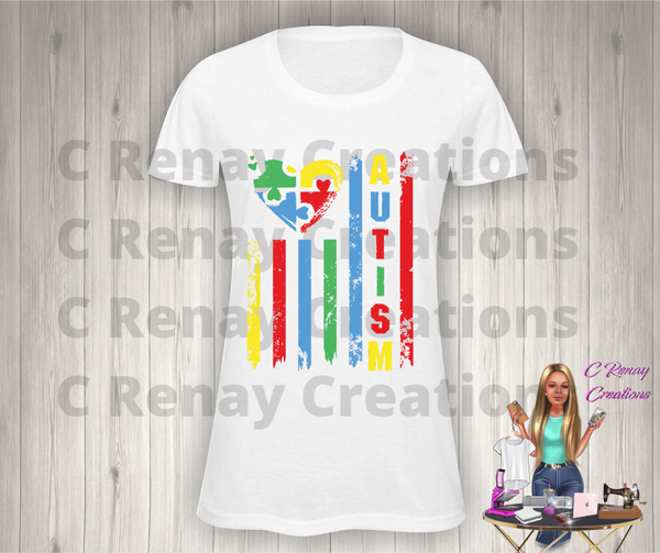Autism Flag Heart